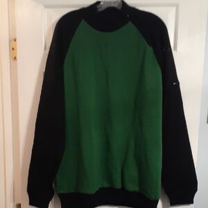 Green and Black Men's Lined Sweater